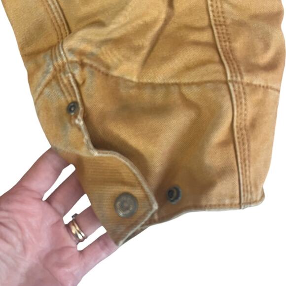 Vintage Canvas Chore Coat Mens XL Insulated Heavy Duck Cotton Workwear Tan - Picture 11 of 14